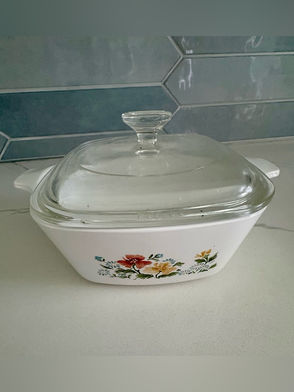 Vintage CorningWare Wildflower 700ml Petite Pan Casserole Dish with Glass Lid